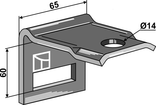 Clamp for  tine 45x10