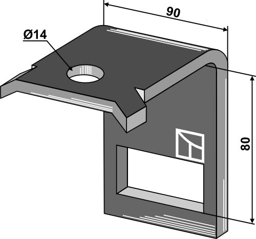 Clamp for tine 65x10
