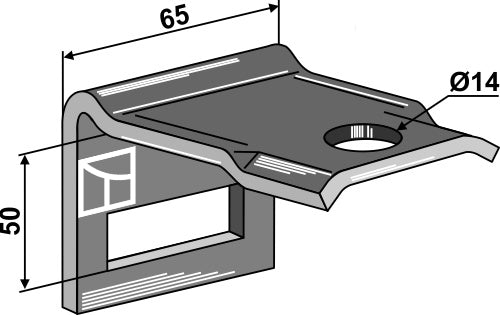 Clamp for tine 45x10