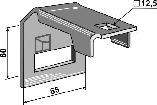 Clamp for tine 45x10
