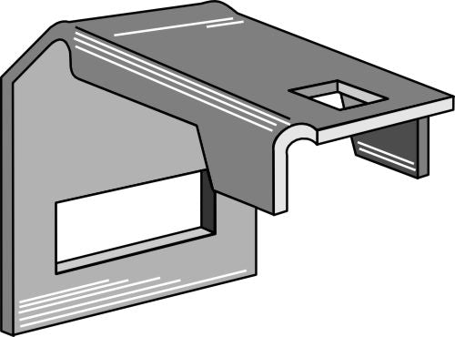 Clamp for tine 45x10