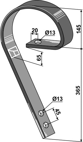 Brake tine