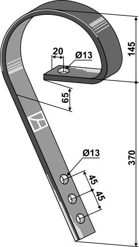 Brake tine