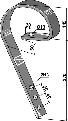 Brake tine