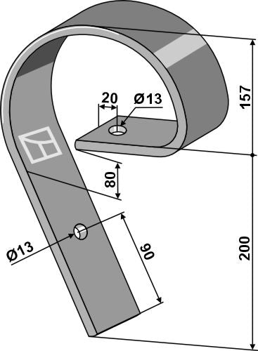 Brake tine