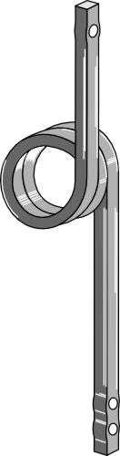 Track eradicator tine, left model