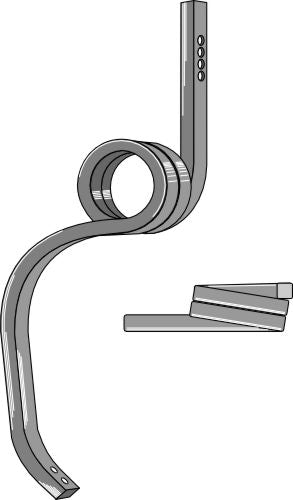Track eradicator tine, right model