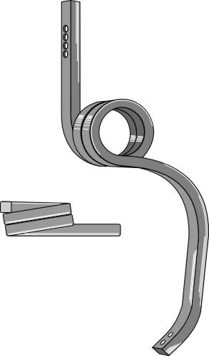Track eradicator tine, left model