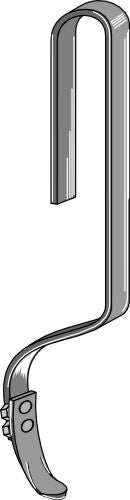 Track eradicator tine with point
