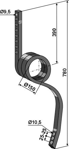 Track eradicator tine