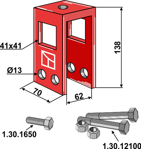 Holding device compl.