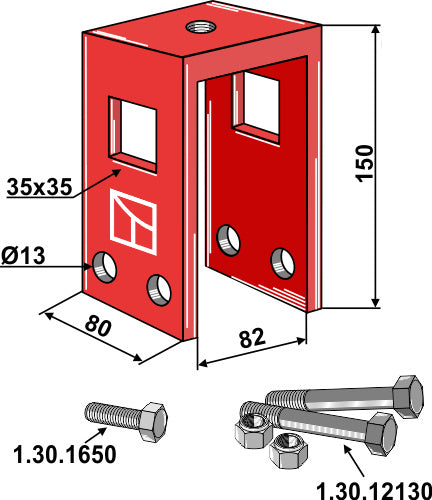 Holding device compl.