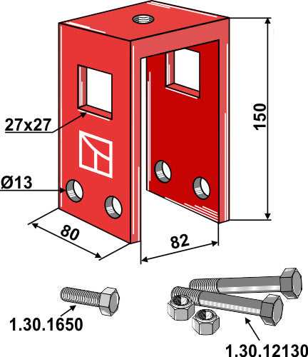 Holding device compl.