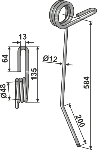 Straw tine Ø12mm