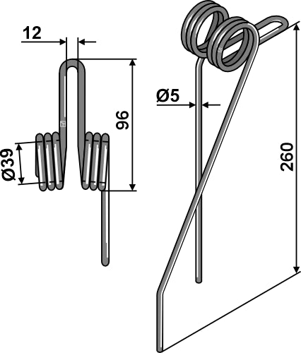 Weeder tine Ø5mm