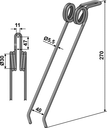 Weeder tine Ø5mm