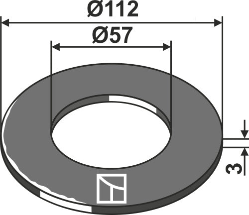 Spring washer - Ø112x3xØ57