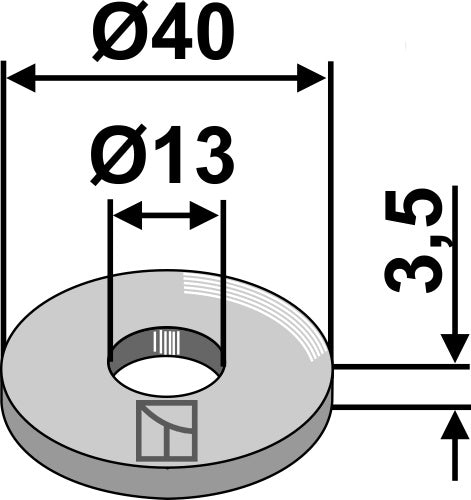 Washer Ø40x3,5xØ13