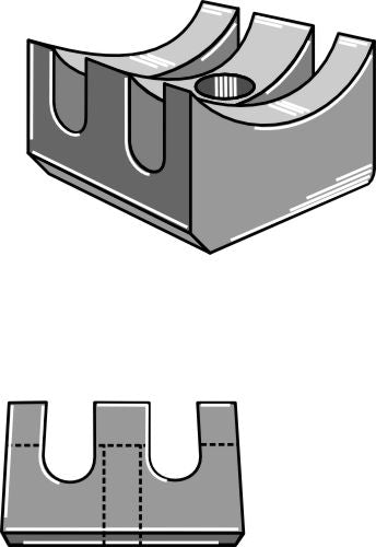 Holding device for following tines