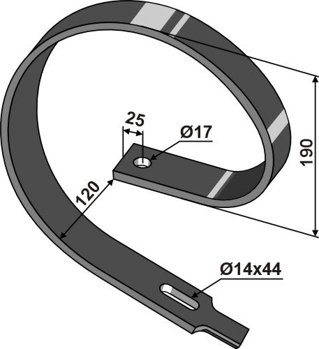 Outer tine