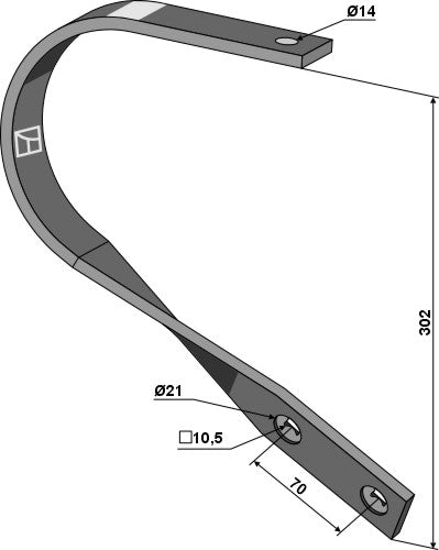 Tine 40x8 - left