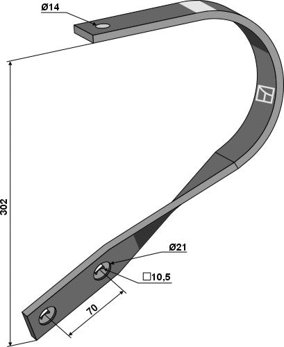 Tine 40x8 - right