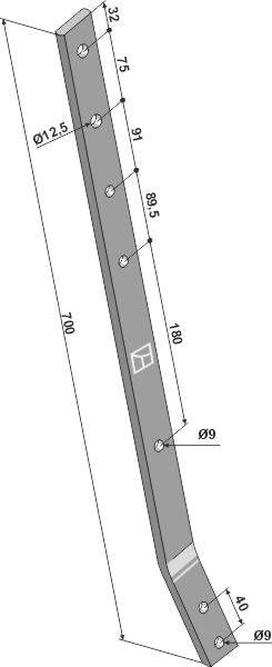 Leaf spring for trailed share