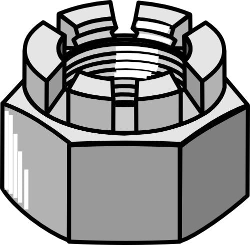 Hexagon castle nut M20