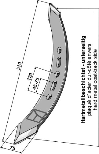 Twisted stubble point - left model