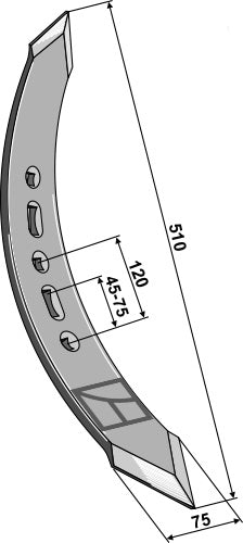 Twisted stubble point - right model