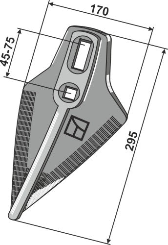 Sweep 170mm - hard metal faced
