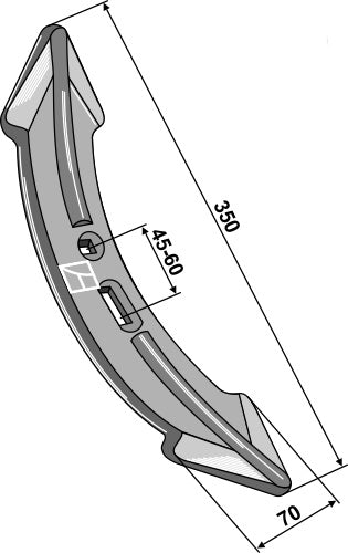 Cultivator share 350mm