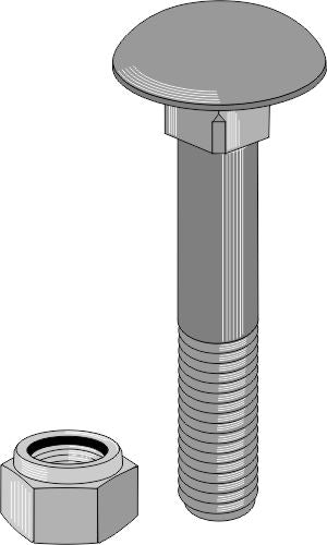 Saucer-head screws with self-locking nut