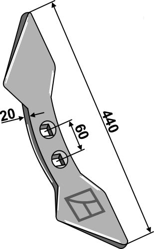 Double heart point 440mm