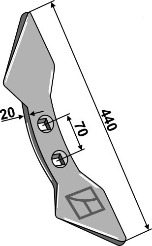 Double heart point 440mm