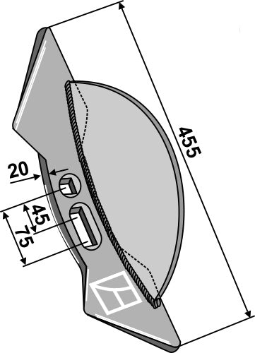 External double heart point 455mm