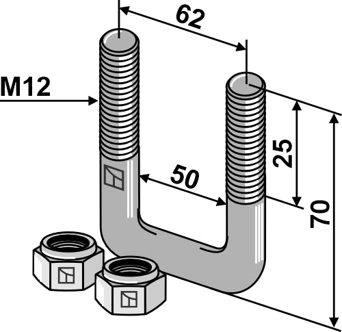 Stirrup bolt M12