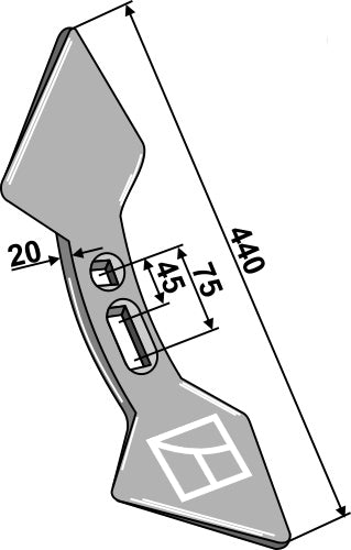 Double heart point 440mm