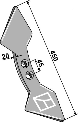 Double heart point 450mm