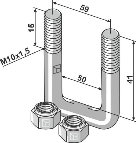 Stirrup bolt - M10x1,5