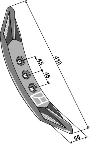 Cultivator share 410mm