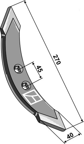 Cultivator share 270mm