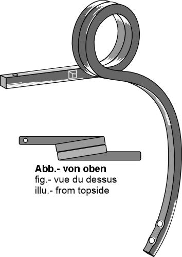 Double coil spring, left