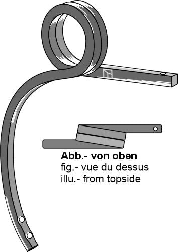 Double coil spring, right