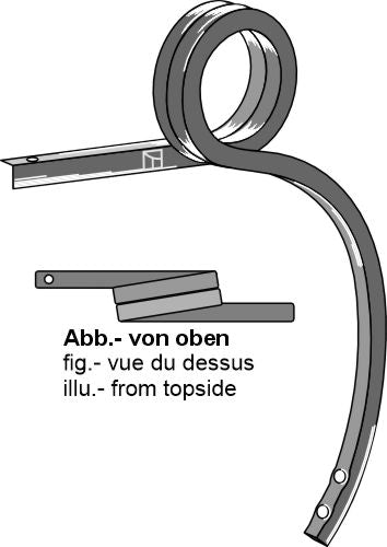Double coil spring, left
