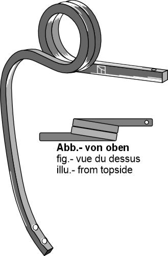 Double coil spring, right