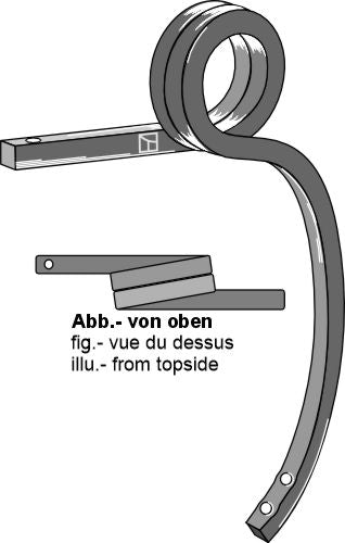 Double coil spring, left