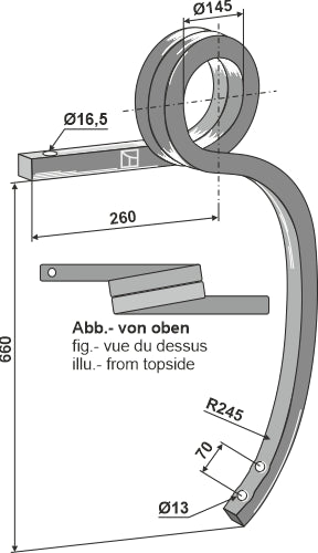Double coil spring, left