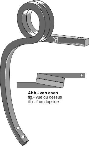 Double coil spring, right
