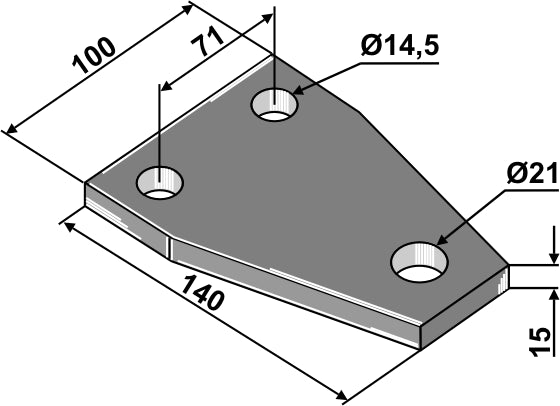 Plate 140x15x100